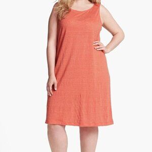 Eileen Fisher Firefly Striped Linen Shift Dress Women Size 1X